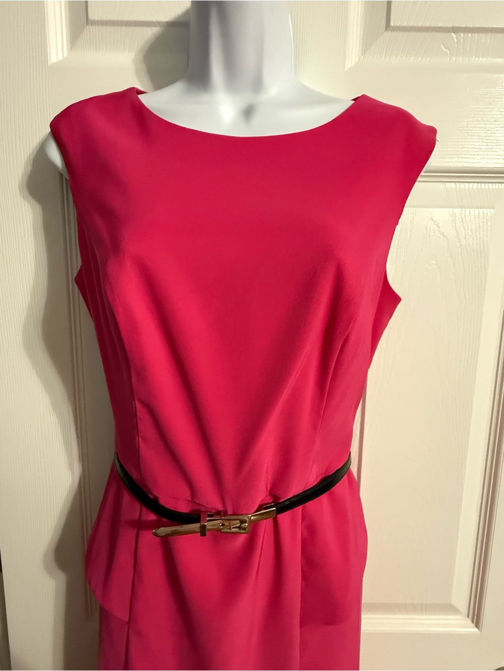 Alyx Fuchsia Sleeveless Midi Sheath Dress
